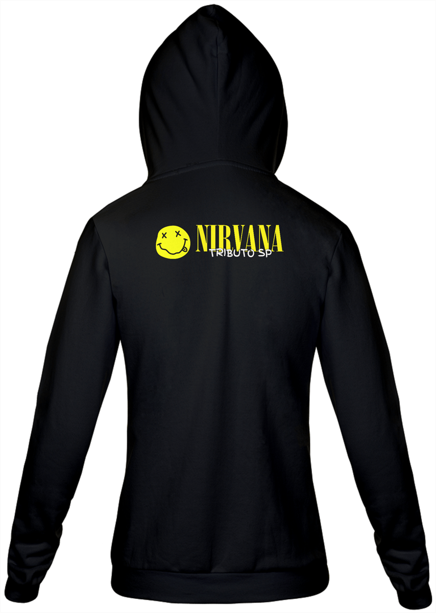 Nome do produto: Moletom com Zíper -  Nirvana Tributo SP
