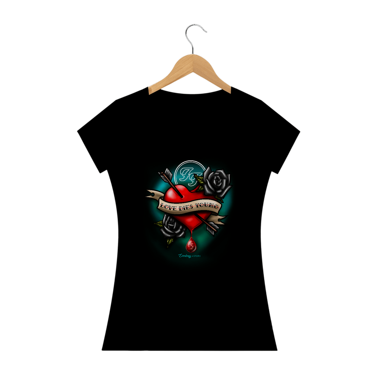 Nome do produto: Camiseta Baby Long - Love Dies Young