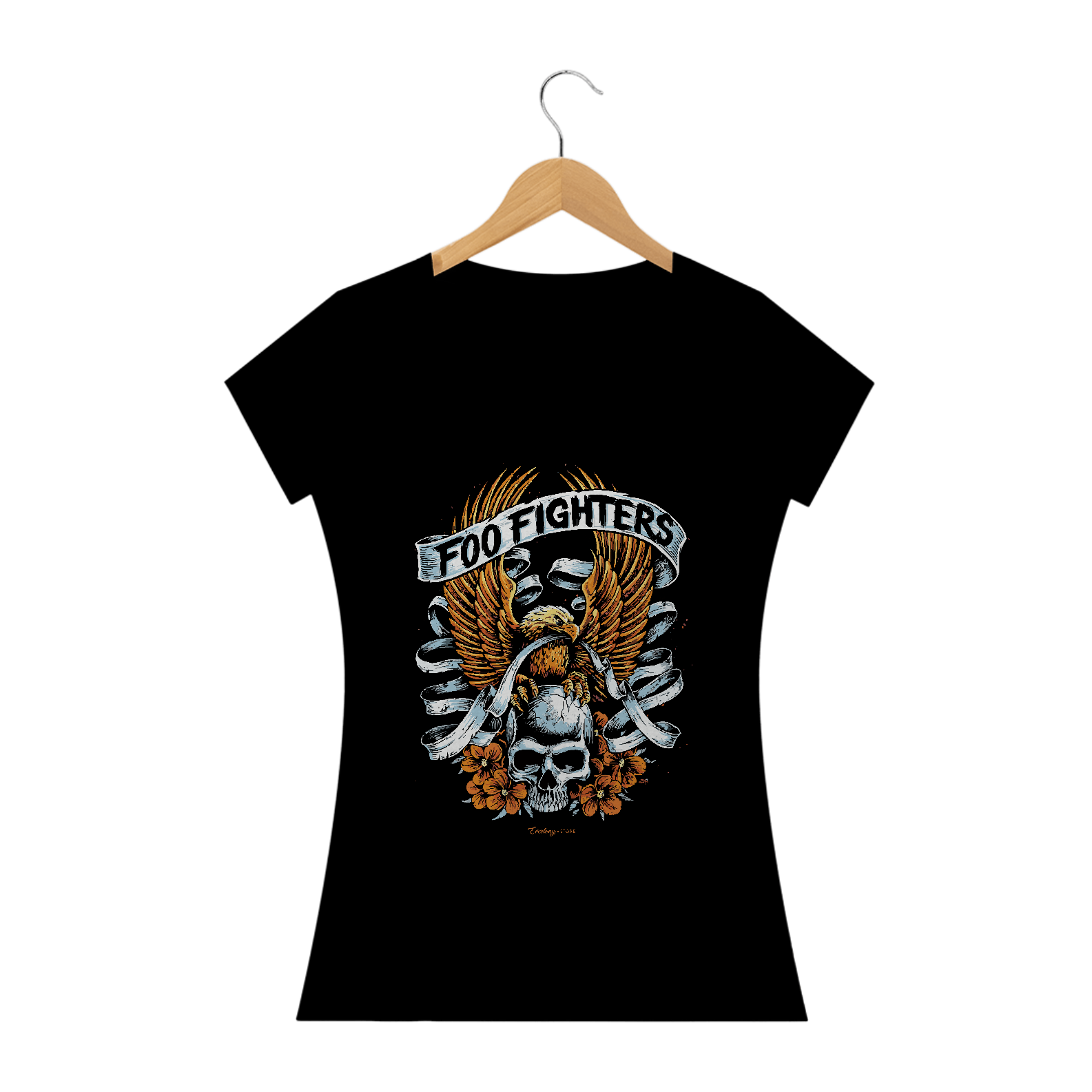 Camiseta Baby Long - Eagle Foo Fighters