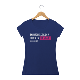 Nome do produto Camiseta enforque-se com a corda da liberdade II Rosa