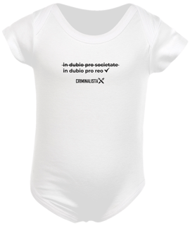 Nome do produto Body infantil branco in dubio pro reo
