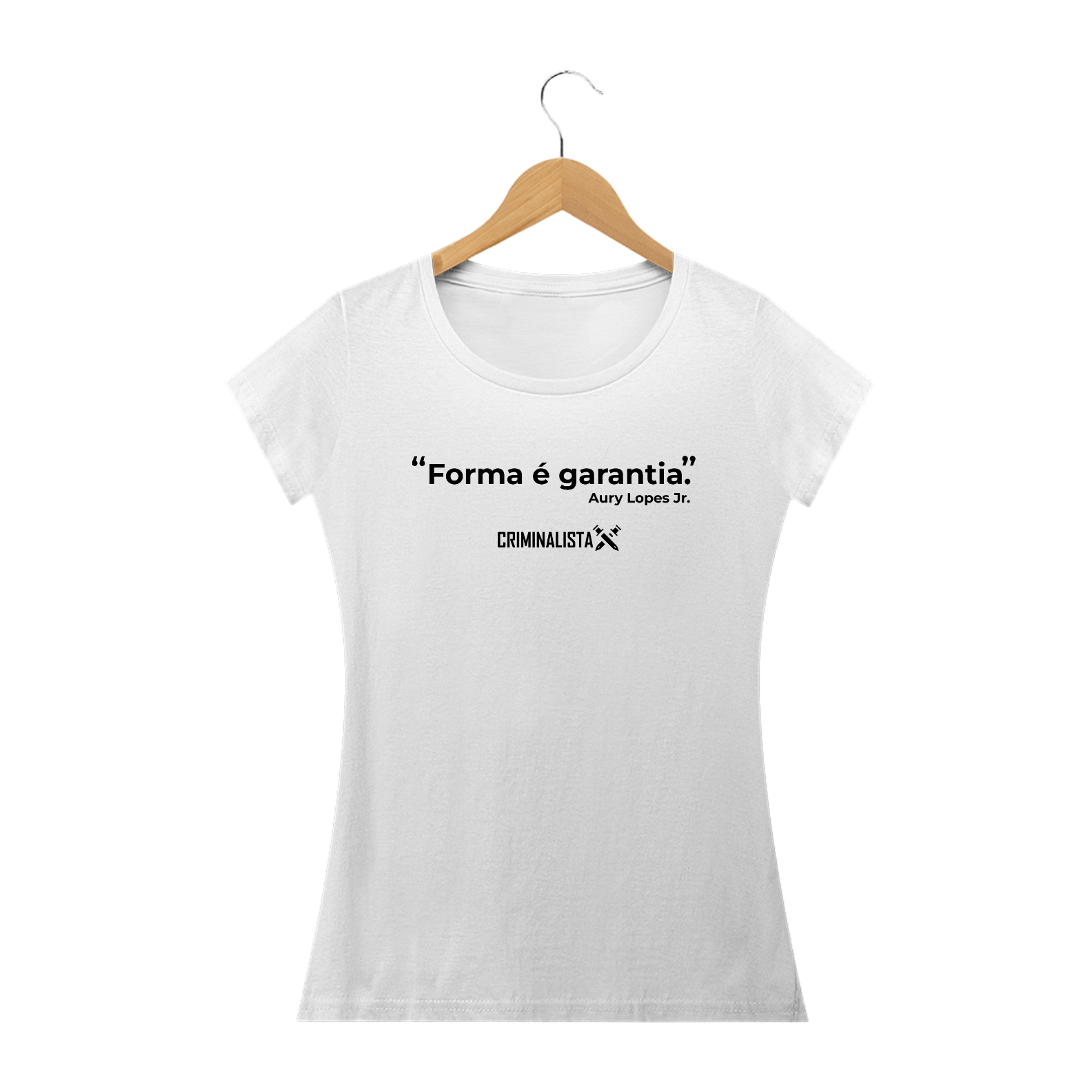 Camiseta Feminina BRANCA e CINZA Forma é Garantia