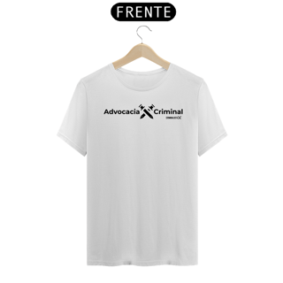 Nome do produto Camiseta Masculina BRANCA e CINZA Advocacia Criminal 01