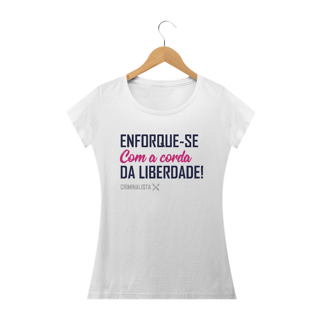 Nome do produto Camiseta enforque-se com a corda da liberdade Rosa