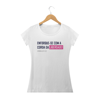 Nome do produto Camiseta enforque-se com a corda da liberdade II Rosa
