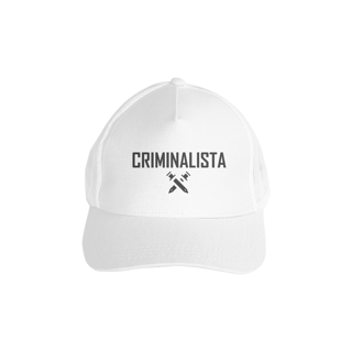 Nome do produto Boné Americano Com Tela CRIMINALISTA modelo 02