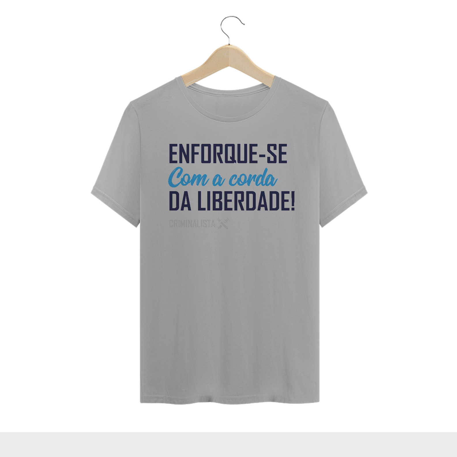 Camiseta enforque-se com a corda da liberdade