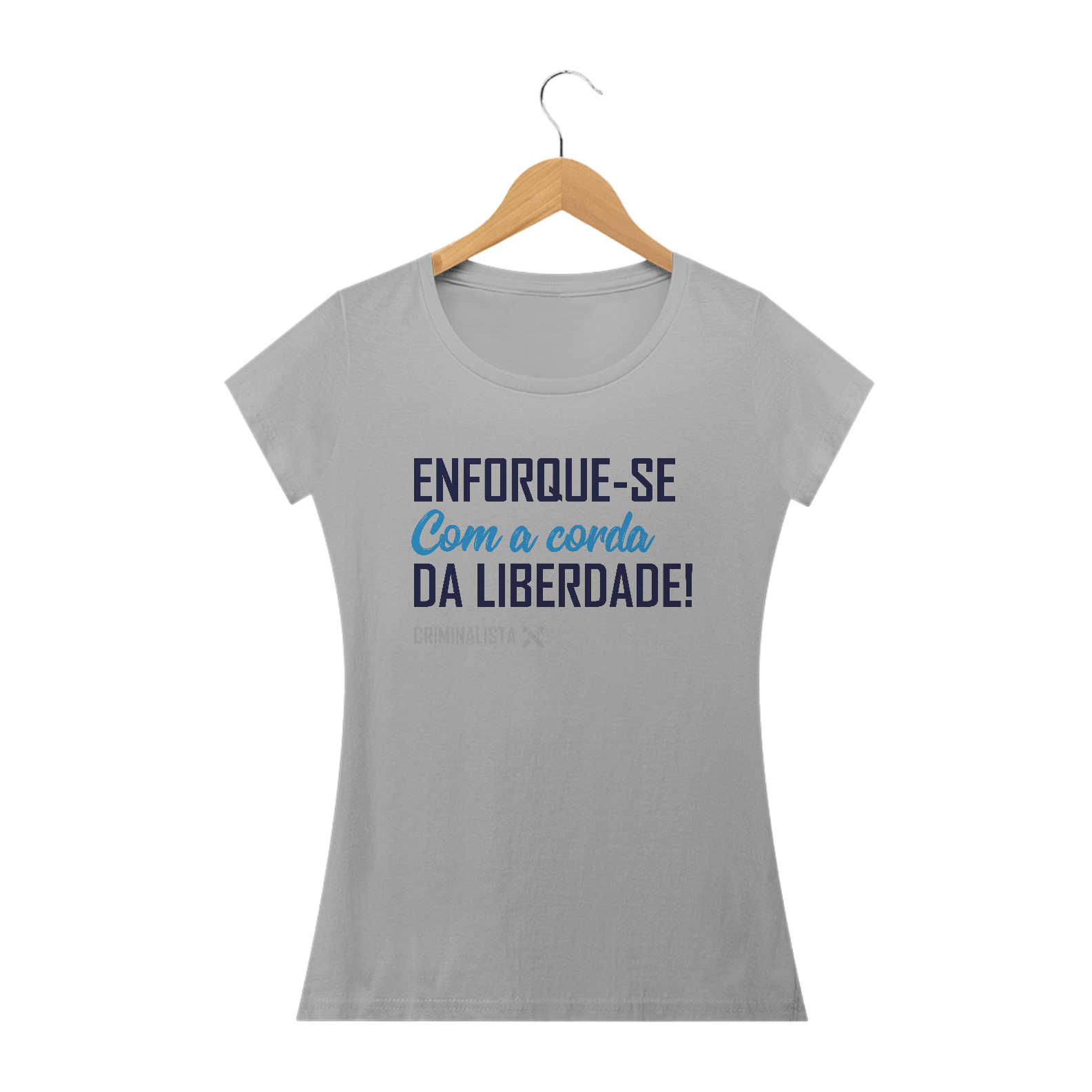 Camiseta enforque-se com a corda da liberdade