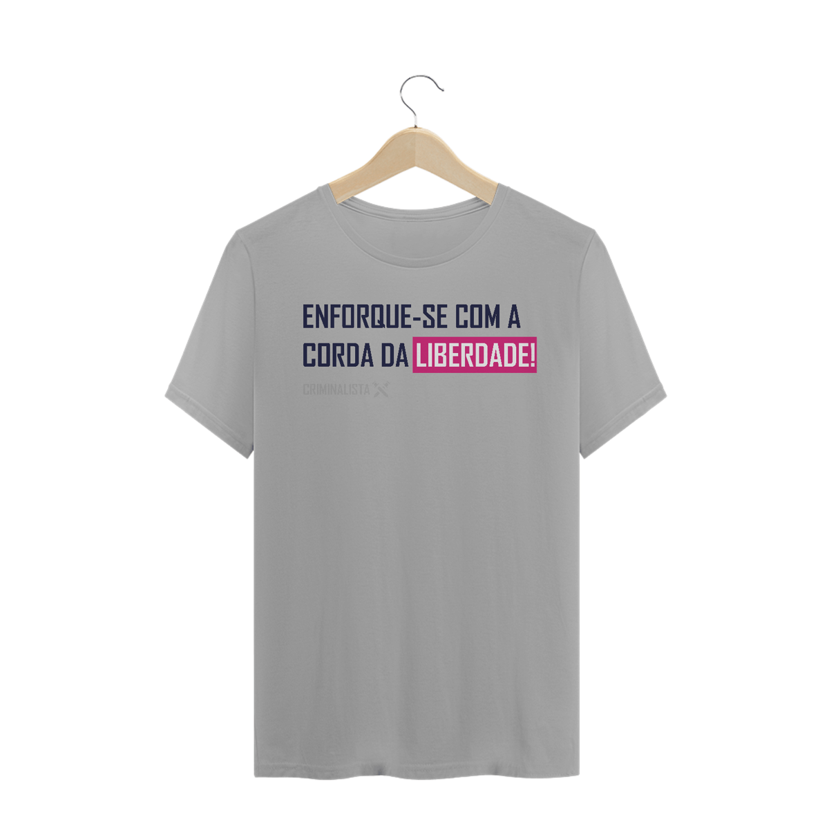 Nome do produto: Camiseta enforque-se com a corda da liberdade II Rosa