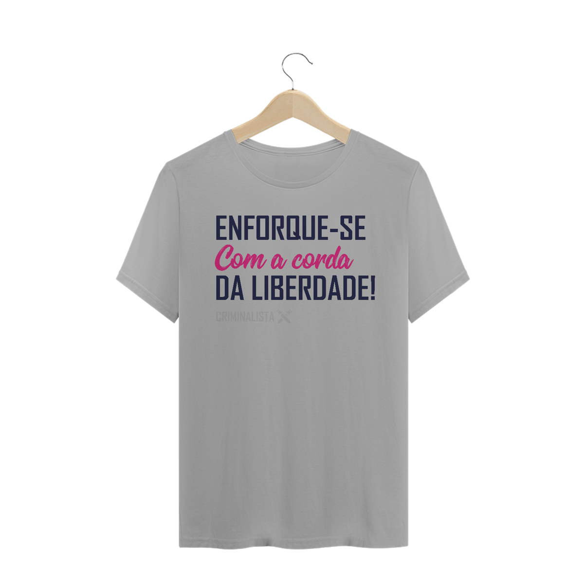 Nome do produto: Camiseta enforque-se com a corda da liberdade Rosa