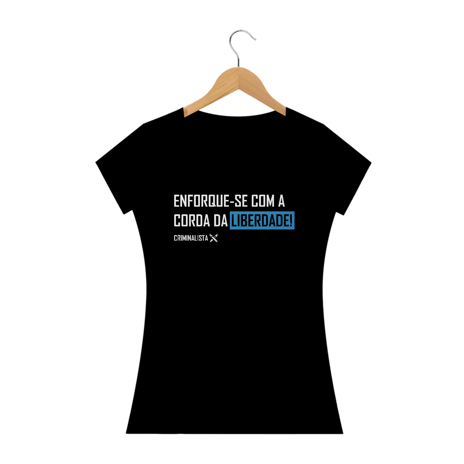 Camiseta enforque-se com a corda da liberdade II