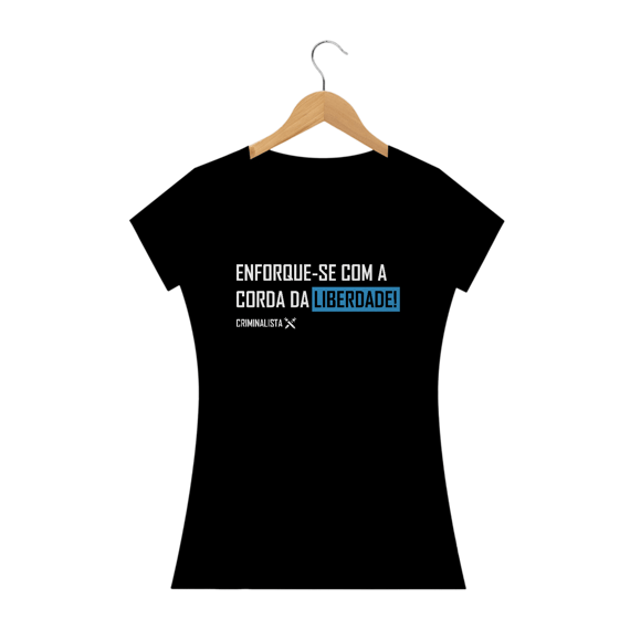 Camiseta enforque-se com a corda da liberdade II