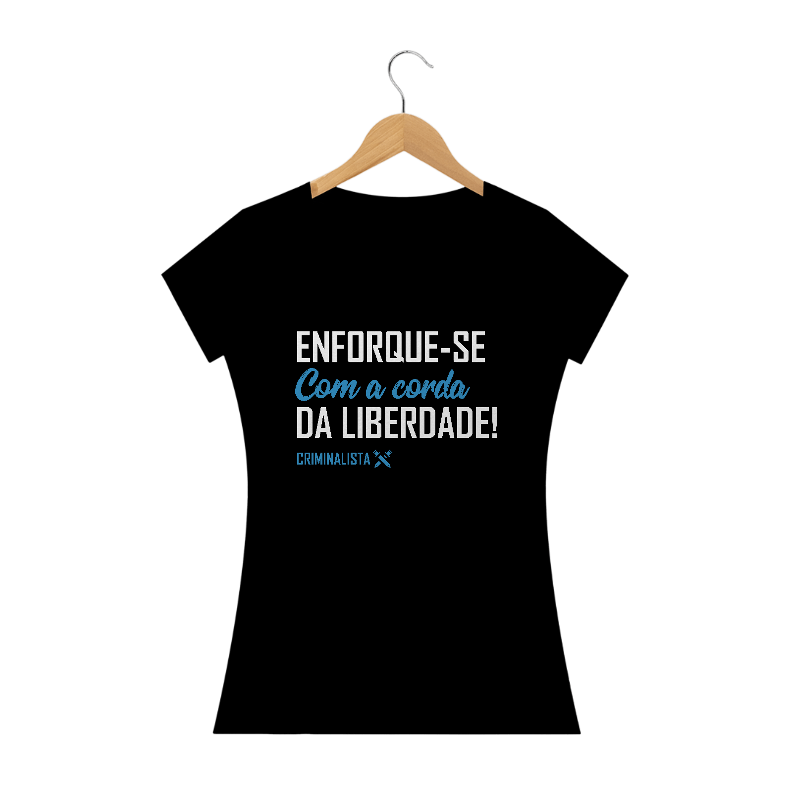 Camiseta enforque-se com a corda da liberdade