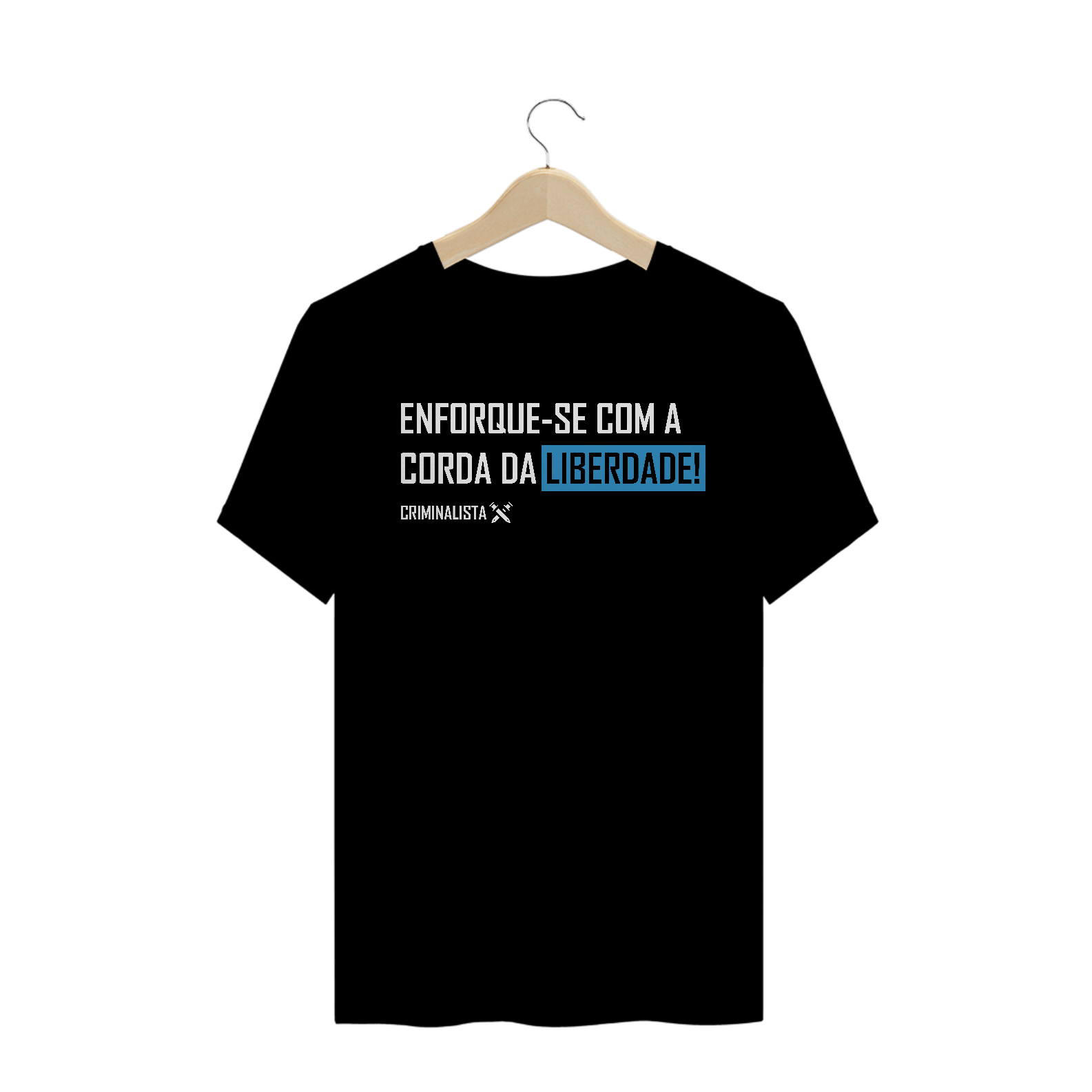 Camiseta enforque-se com a corda da liberdade II