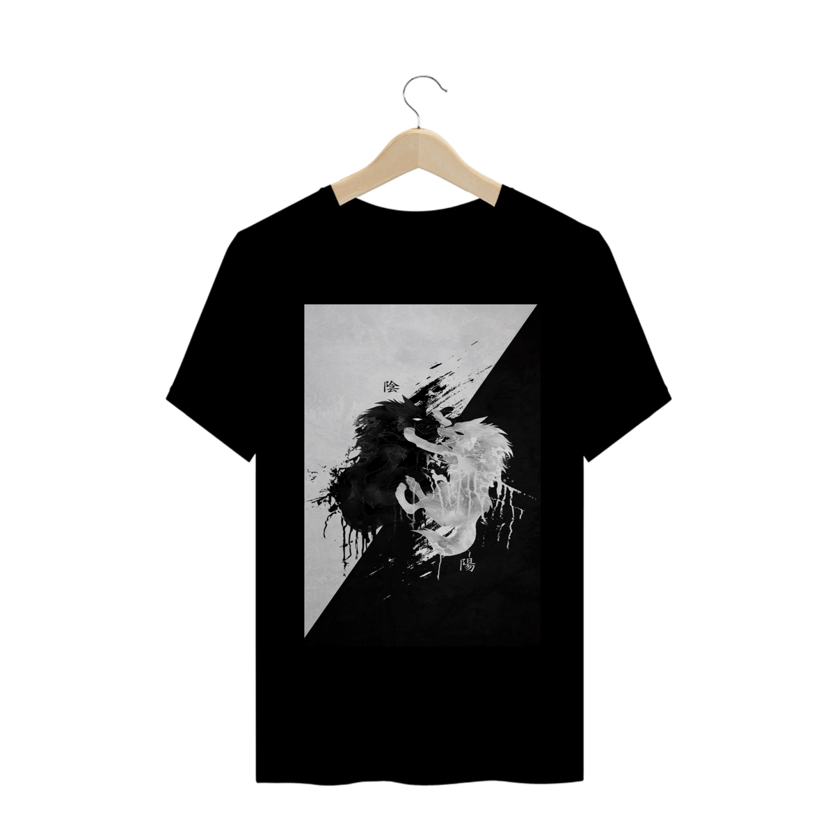 Nome do produto: Camisa Branca  Yin Yang Masculina