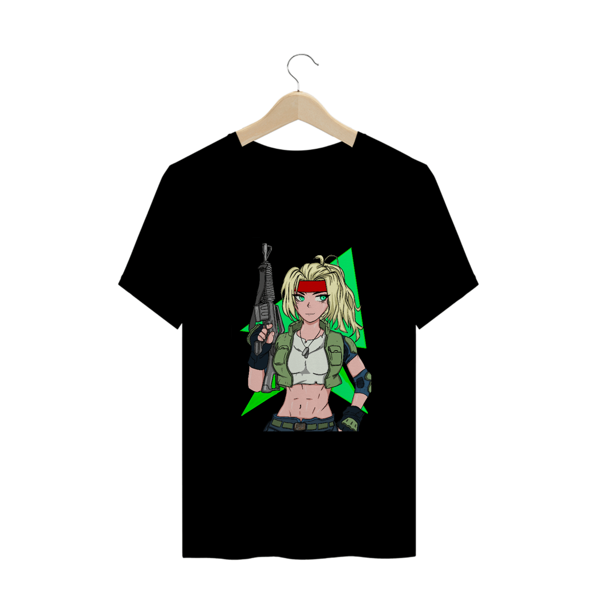 Nome do produto: Camiseta PLUS SIZE ATIRADORA