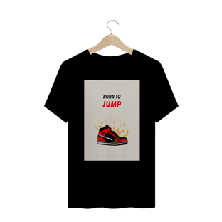 Nome do produtoCAMISETA PLUS SIZE BORN TO JUMP UNISSEX