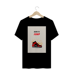 CAMISETA PLUS SIZE BORN TO JUMP UNISSEX