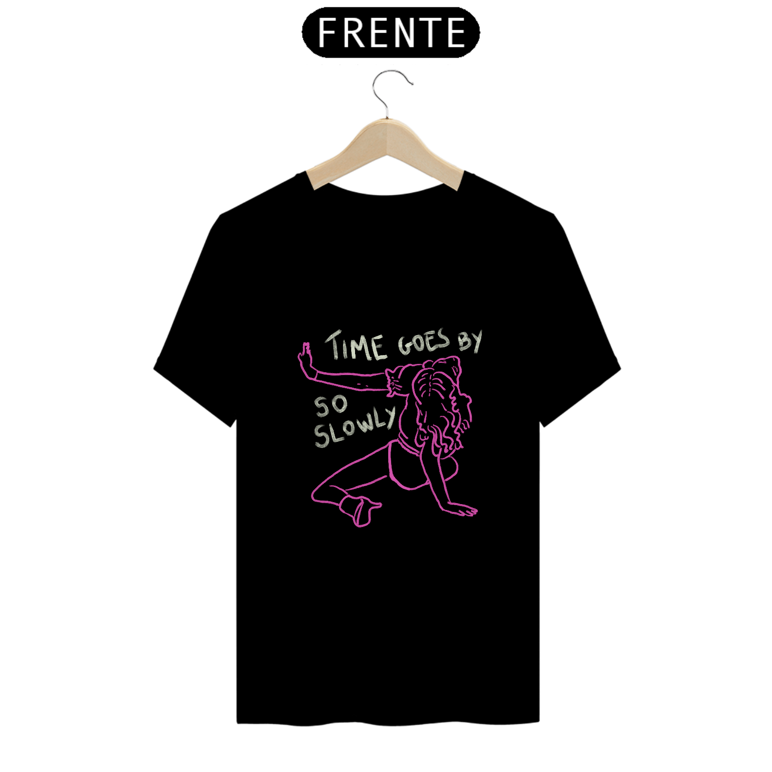 Camiseta Desenho Madonna (Hung Up) PRETA