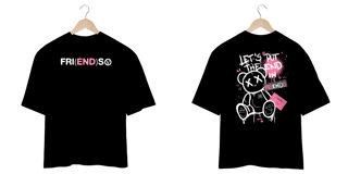 Nome do produto V - FRIENDS (Oversized) PRETA