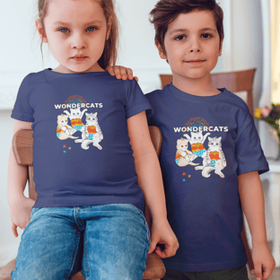 Nome do produtoCamiseta Infantil Unissex Wonder Cats