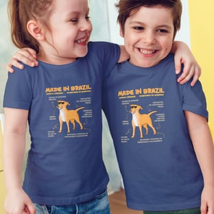 Nome do produtoCamiseta Infantil Vira-lata Caramelo Made in Brazil