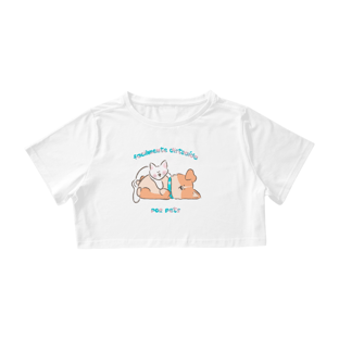 Nome do produtoCamisa Cropped Facilmente Distraída por Pets
