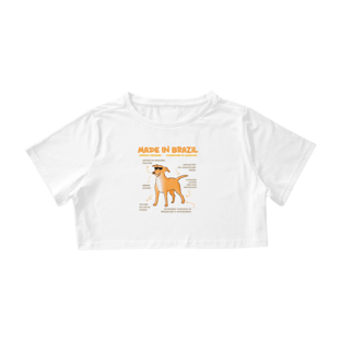 Nome do produtoCamisa Cropped Vira-lata Caramelo Made in Brazil