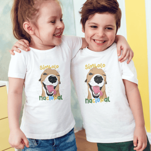 Nome do produtoCamiseta Infantil Unissex Vira-lata Caramelo Símbolo Nacional