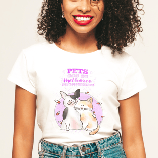 Nome do produtoCamiseta Feminina Pets São os Melhores Antidepressivos