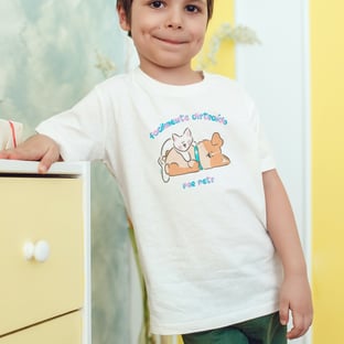 Nome do produtoCamiseta Infantil Masculina Facilmente Distraído por Pets