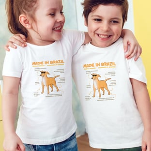 Nome do produtoCamiseta Infantil Vira-lata Caramelo Made in Brazil