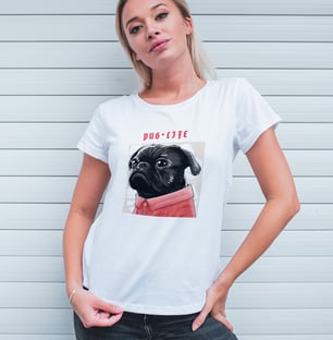 Nome do produtoCamiseta Feminina Pug Life