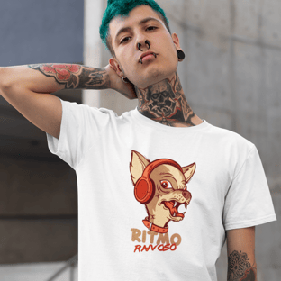 Nome do produtoCamiseta Masculina Cachorro Pinscher Ritmo Raivoso