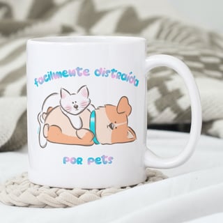 Caneca Facilmente Distraída por Pets