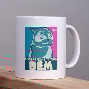 Caneca Gato é sobre isso - Cerâmica Branca
