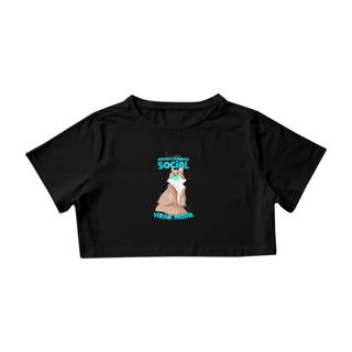Blusa Cropped Gato Distanciamento Social