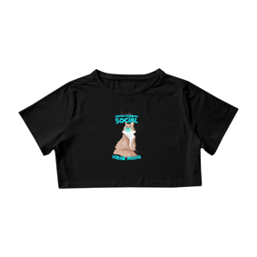 Blusa Cropped Gato Distanciamento Social