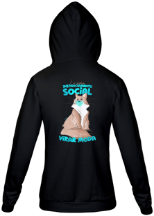 Nome do produtoMoletom com Zíper Gato Distanciamento SOcial