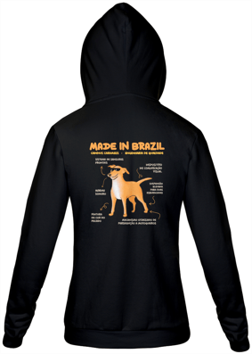 Moletom com Zíper Vira-lata Caramelo Made in Brazil