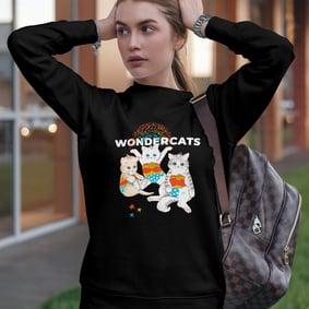 Moletom Fechado Unissex Wonder Cats
