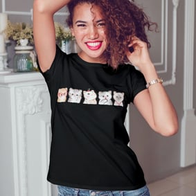Camiseta Feminina Gatinhos Fofinhos