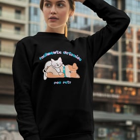Moletom Fechado Feminino Facilmente Distraída por Pets