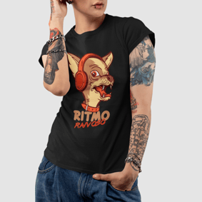 Camiseta Feminina Cachorro Pinscher Ritmo Raivoso