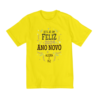 Nome do produto Camiseta Infantil (2 a 8) Ano Novo 2024 Alegria e Paz