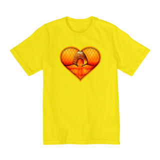 Nome do produto Camiseta Infantil (2 a 8) Coração de Herói Aquaman