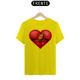 Nome do produto Camiseta Coração de Herói Flash
