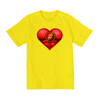 Nome do produto Camiseta Infantil (2 a 8) Coração de Herói Flash