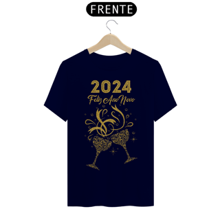 Nome do produto Camiseta Ano Novo 2024 Brinde Glitter