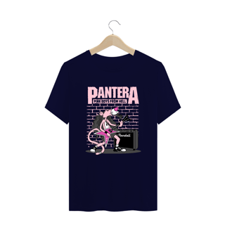 Nome do produto Camiseta Plus Size Pantera Rosa Rockeira